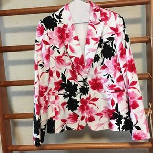 Tahari floral suit